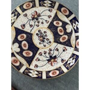 Royal Crown Derby England Traditional Imari 1001/519 Domed Cake Plate 9" Antique